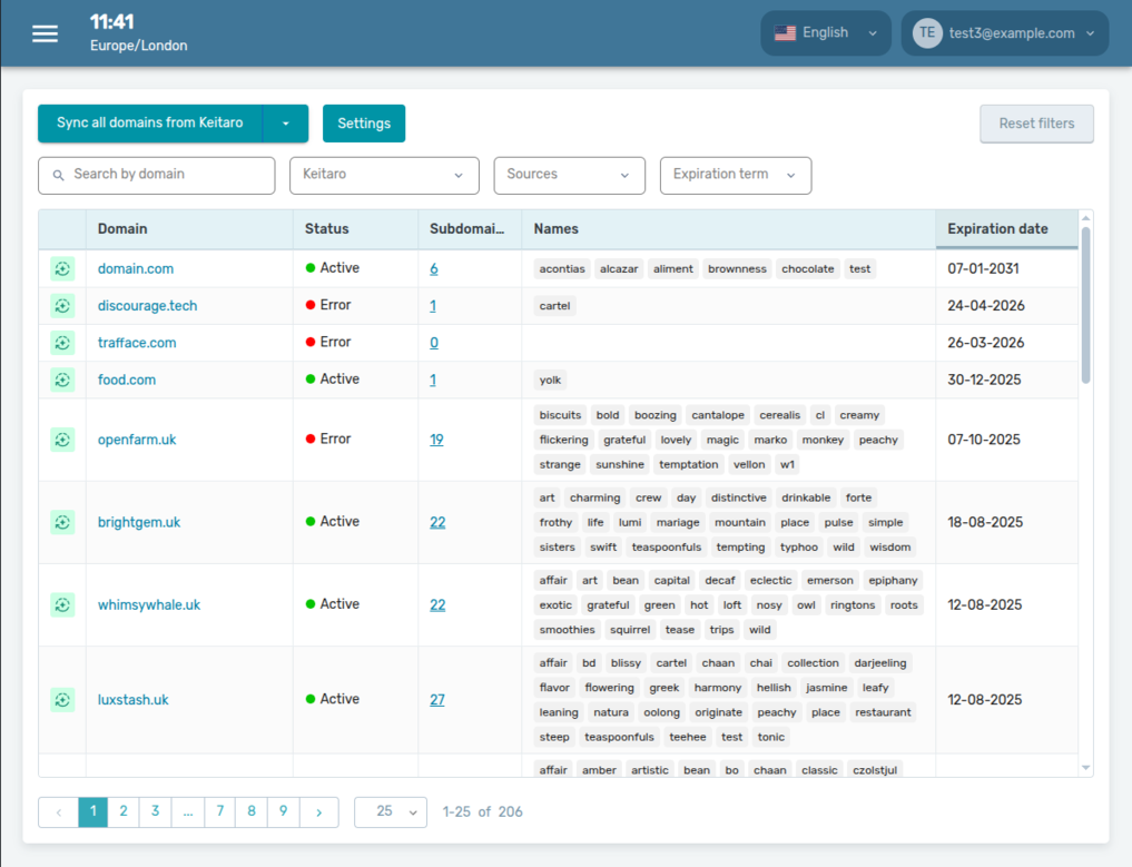 Генератор поддоменов